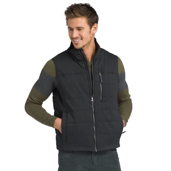 prAna Zion Black Quilted Vest - Picture 1 of 14